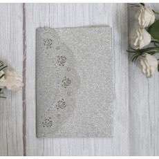 Silvery Invitation Card Thanksgiving Day Laser Cut Paper Glitter Paper